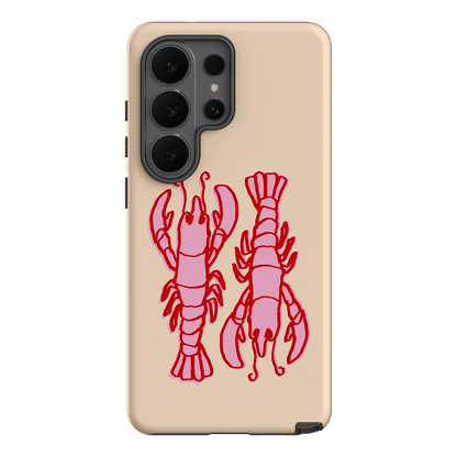 Lobster Love Peach Printed Phone Cases Samsung Galaxy S26 Ultra / Armoured by The Dairy - The Dairy