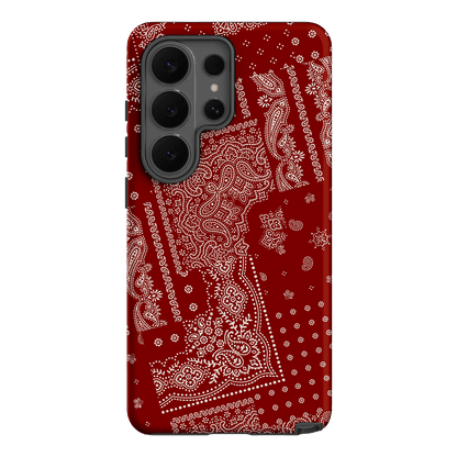 Paisley Crimson Printed Phone Cases Samsung Galaxy S26 Ultra / Armoured by The Dairy - The Dairy