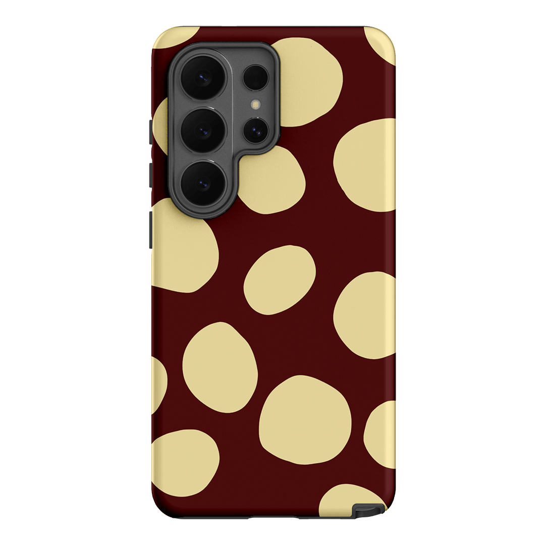 Pebbles Burgundy Butter Printed Phone Cases Samsung Galaxy S26 Ultra / Armoured by Veronica Tucker - The Dairy