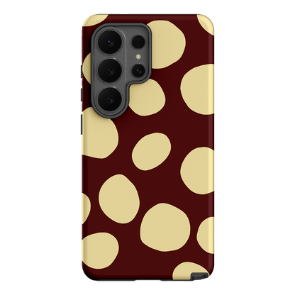 Pebbles Burgundy Butter Printed Phone Cases Samsung Galaxy S26 Ultra / Armoured by Veronica Tucker - The Dairy