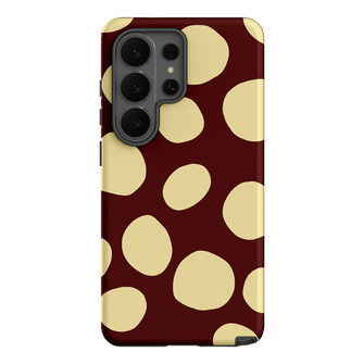 Pebbles Burgundy Butter Printed Phone Cases Samsung Galaxy S26 Ultra / Armoured by Veronica Tucker - The Dairy