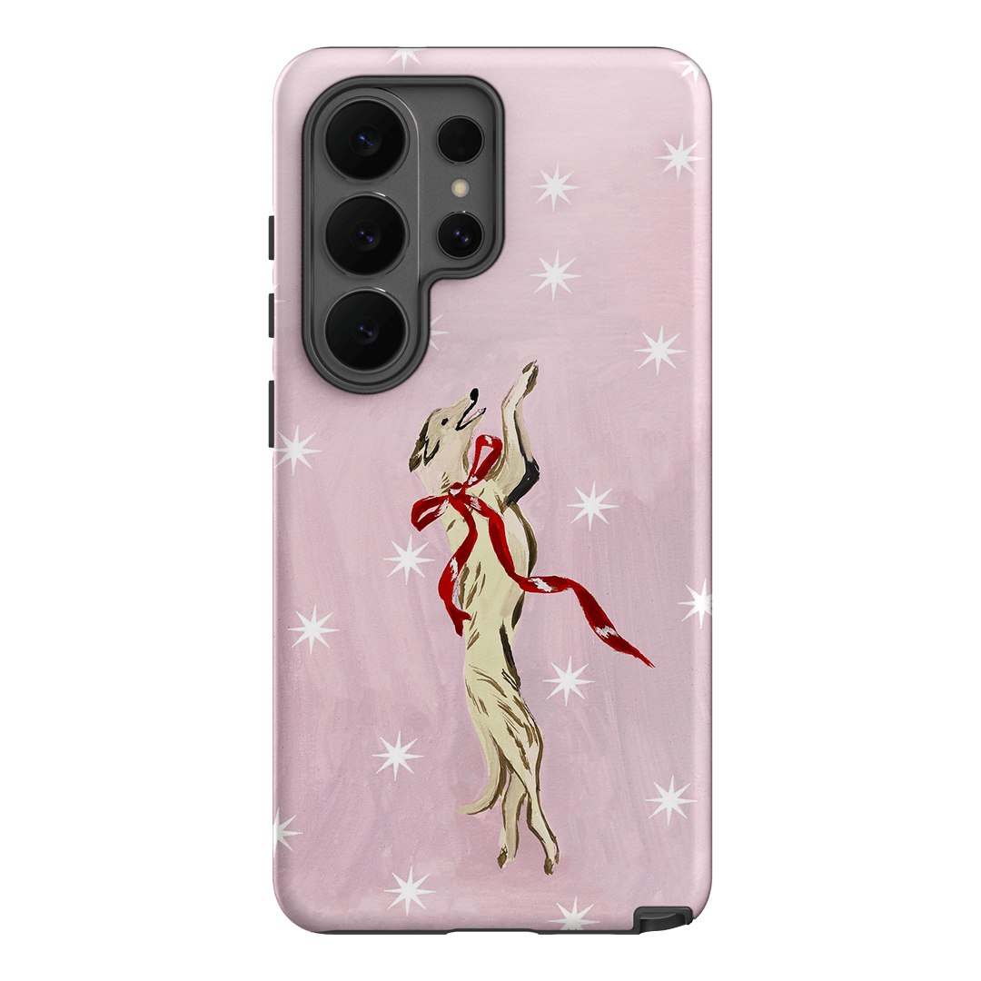 Pink Bow Hound Printed Phone Cases Samsung Galaxy S26 Ultra / Armoured by Lisa Hu - The Dairy