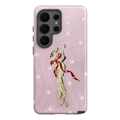 Pink Bow Hound Printed Phone Cases Samsung Galaxy S26 Ultra / Armoured by Lisa Hu - The Dairy