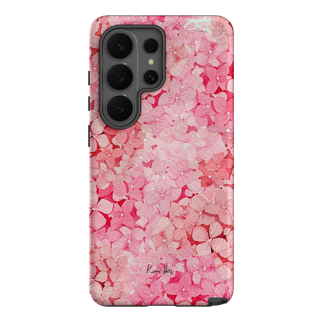 Hydrangea Pink Printed Phone Cases Samsung Galaxy S26 Ultra / Armoured by Kerrie Hess - The Dairy