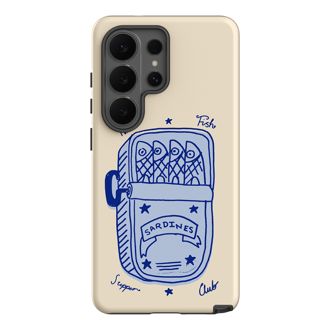 Sardine Social Blue Printed Phone Cases Samsung Galaxy S26 Ultra / Armoured by The Dairy - The Dairy