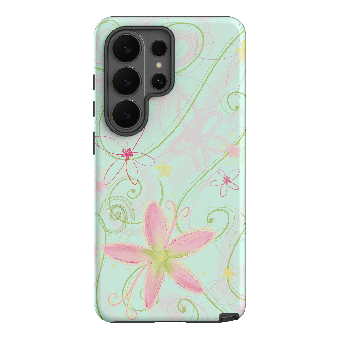Swirl Blue Printed Phone Cases Samsung Galaxy S26 Ultra / Armoured by Kayla Carr - The Dairy