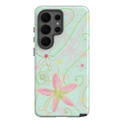 Swirl Blue Printed Phone Cases Samsung Galaxy S26 Ultra / Armoured by Kayla Carr - The Dairy