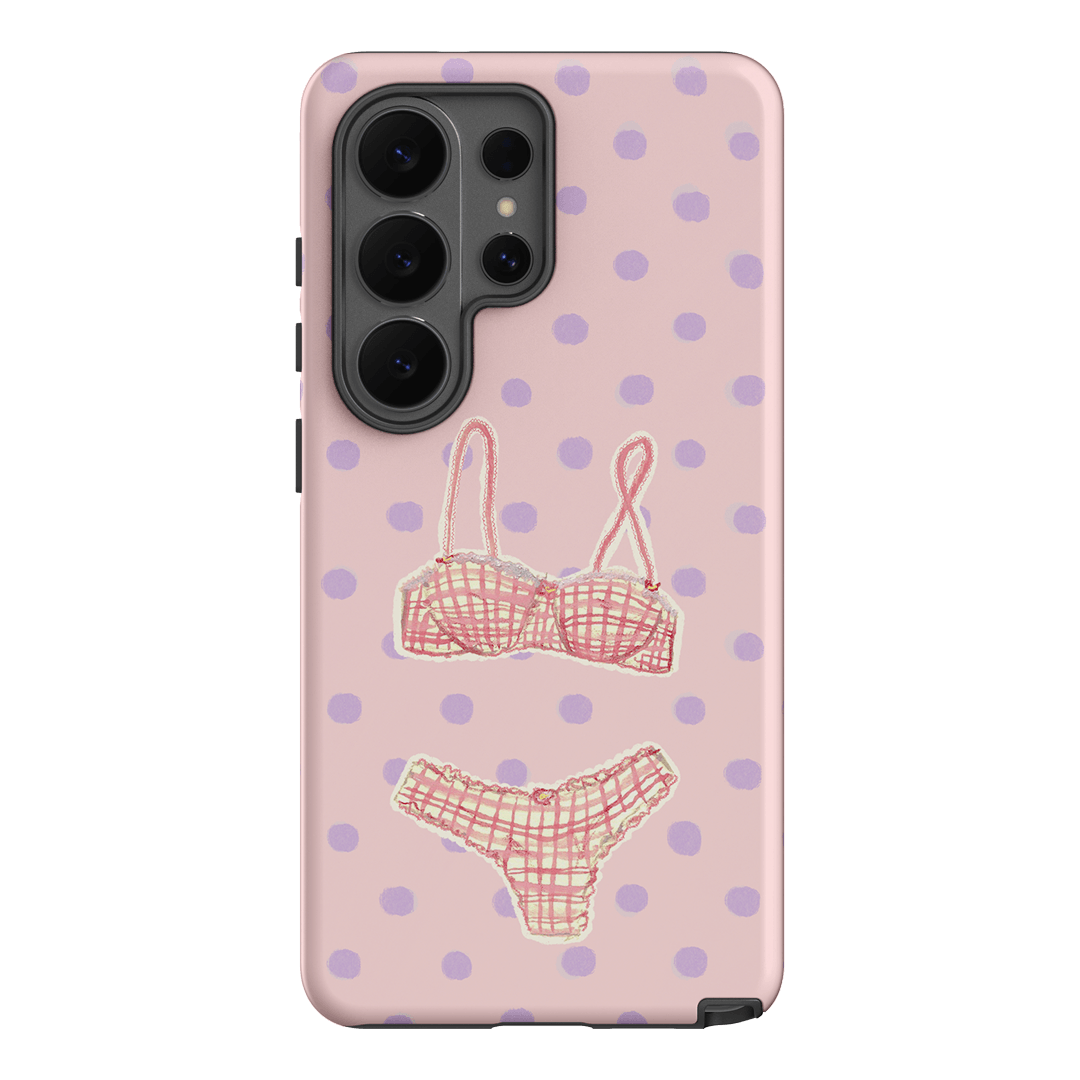 Vintage Gingham Printed Phone Cases Samsung Galaxy S26 Ultra / Armoured by Kayla Carr - The Dairy