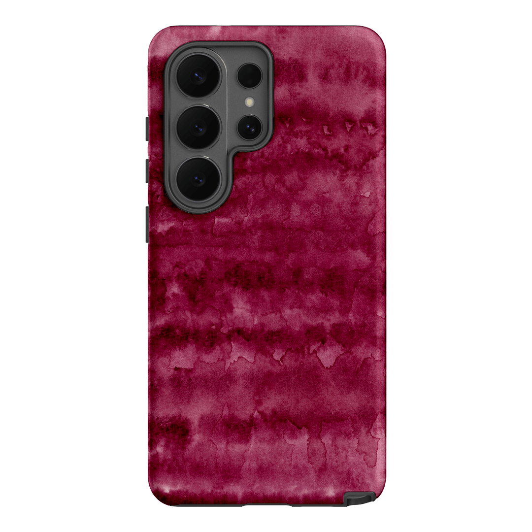 Watercolour Stripes Burgundy Printed Phone Cases Samsung Galaxy S26 Ultra / Armoured by The Dairy - The Dairy