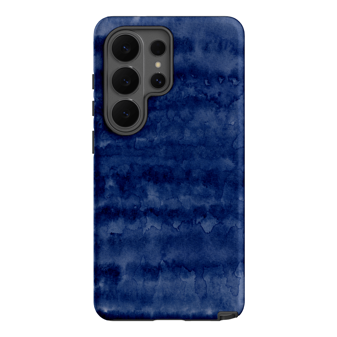 Watercolour Stripes Navy Printed Phone Cases Samsung Galaxy S26 Ultra / Armoured by The Dairy - The Dairy