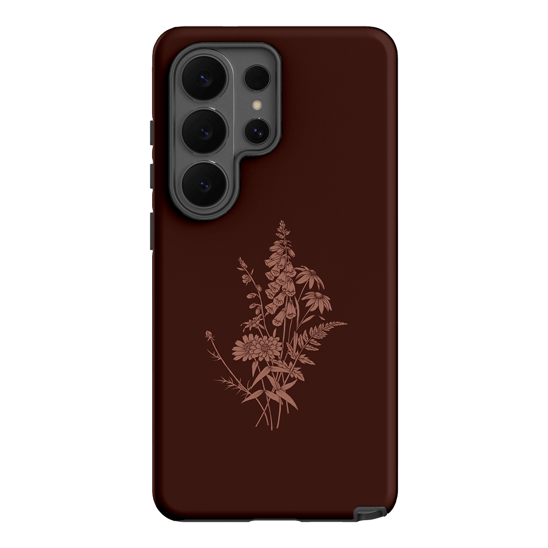 Wildflowers Mocha Printed Phone Cases Samsung Galaxy S26 Ultra / Armoured by Typoflora - The Dairy