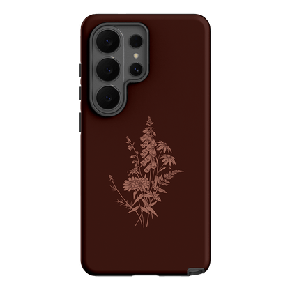 Wildflowers Mocha Printed Phone Cases Samsung Galaxy S26 Ultra / Armoured by Typoflora - The Dairy