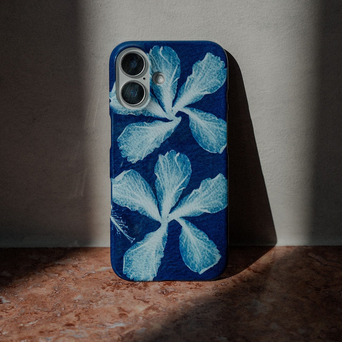 Hibiscus Cyanotype Printed Phone Cases by Sally Hungerford - The Dairy