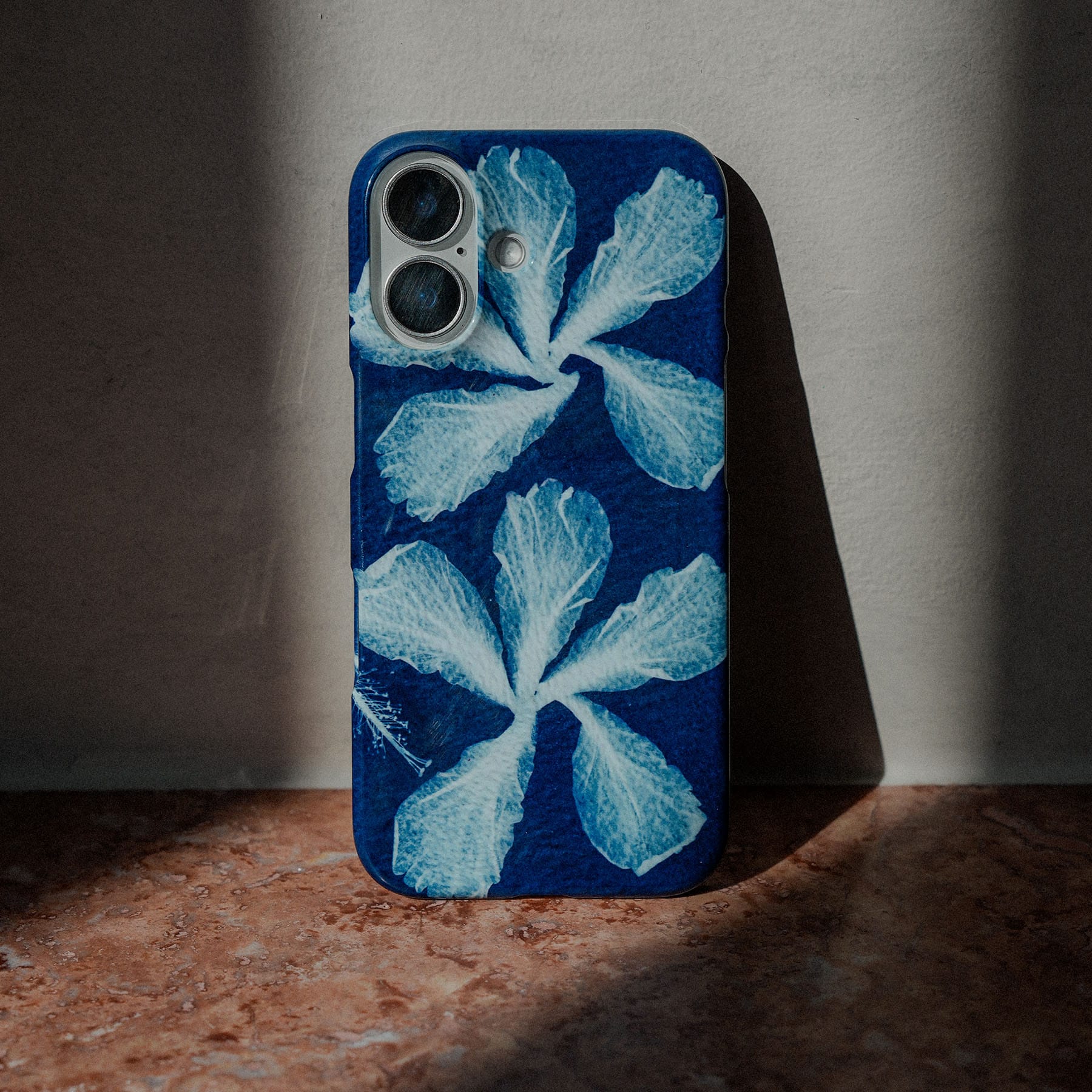 Hibiscus Cyanotype Printed Phone Cases by Sally Hungerford - The Dairy