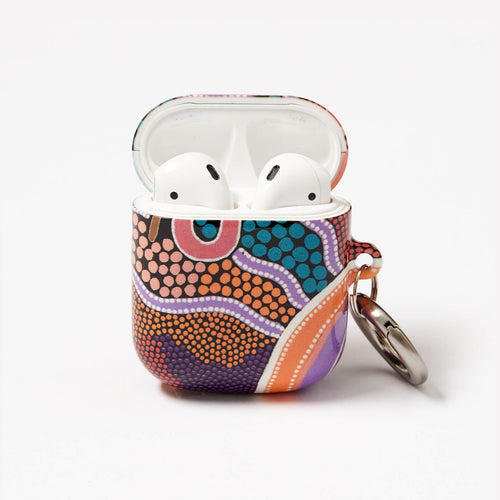 AirPods design from The Dairy featuring the Wayfinder style, combining art with functional protection