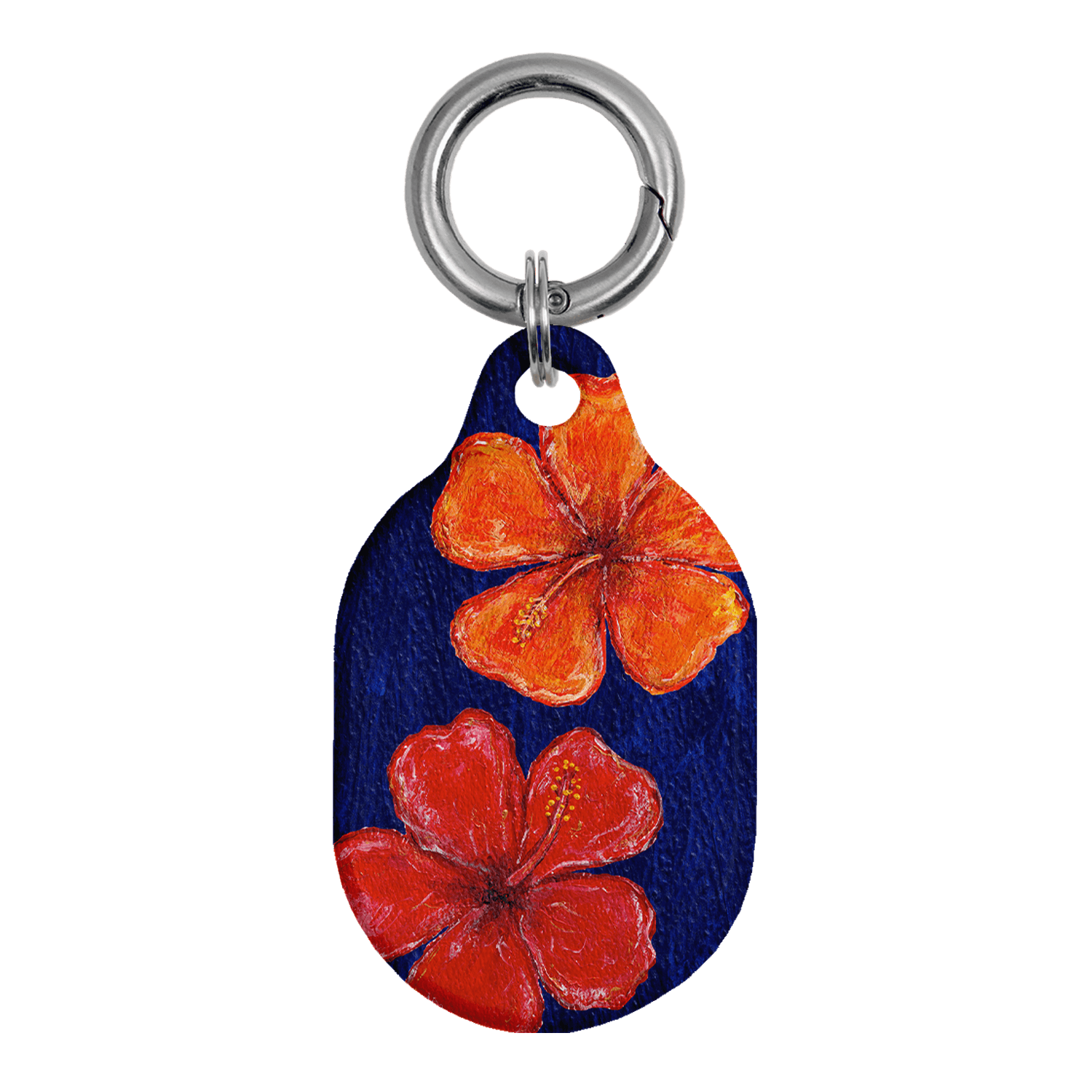 Hibiscus Flower Deep Blue AirTag Case AirTag Case by BG. Studio - The Dairy