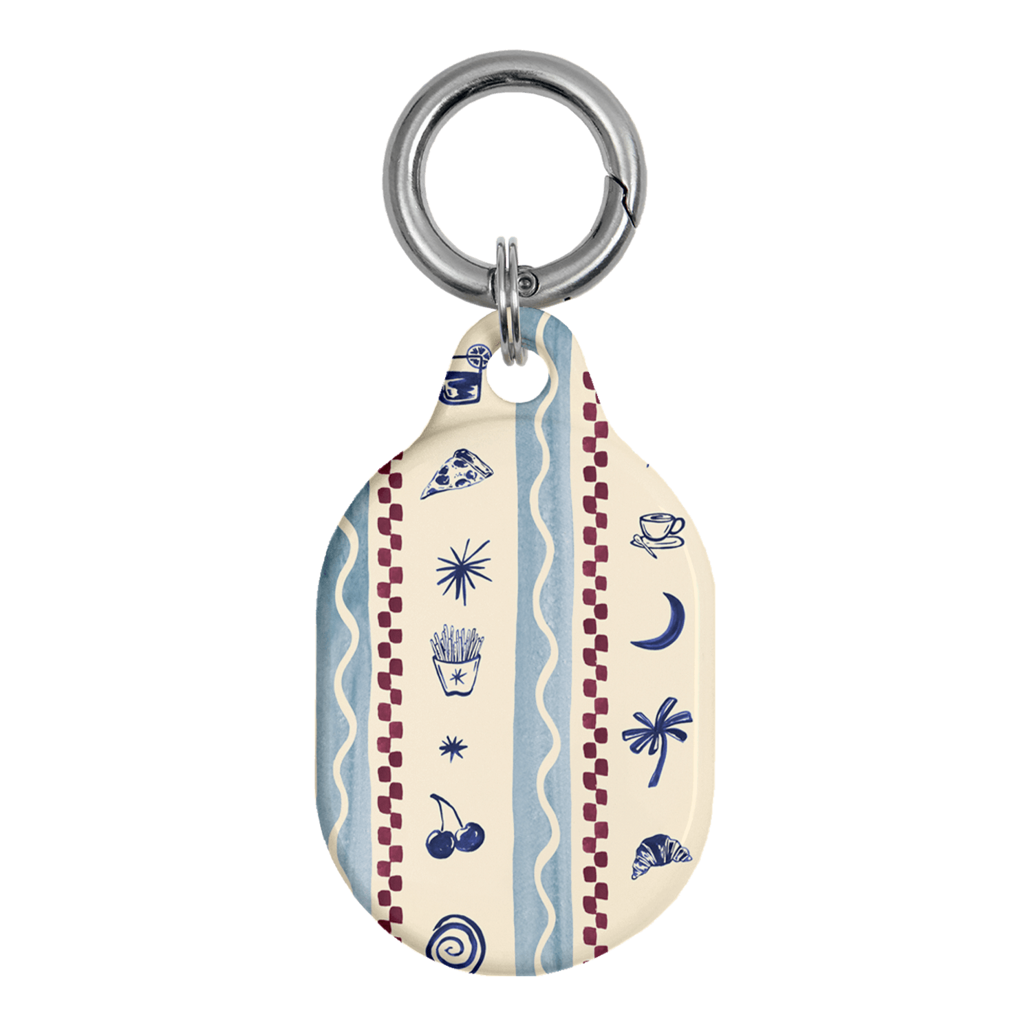 Summer Snacks Blue AirTag Case AirTag Case by Charlie Taylor - The Dairy