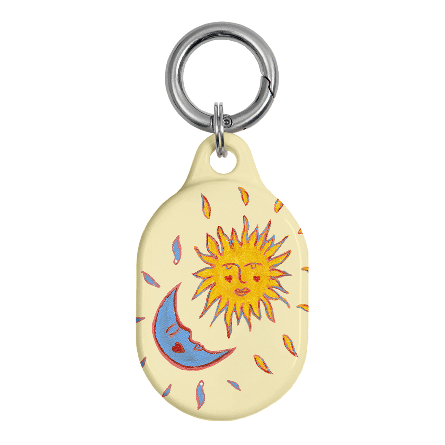 Sun & Moon Yellow AirTag Case AirTag Case by BG. Studio - The Dairy