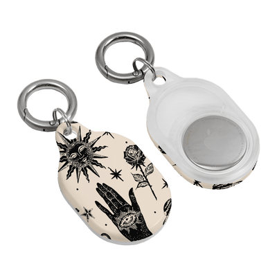 Astro Flash Beige AirTag Case AirTag Case by Veronica Tucker - The Dairy