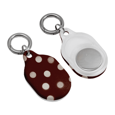 Mocha Polka Dot AirTag Case AirTag Case by Jasmine Dowling - The Dairy