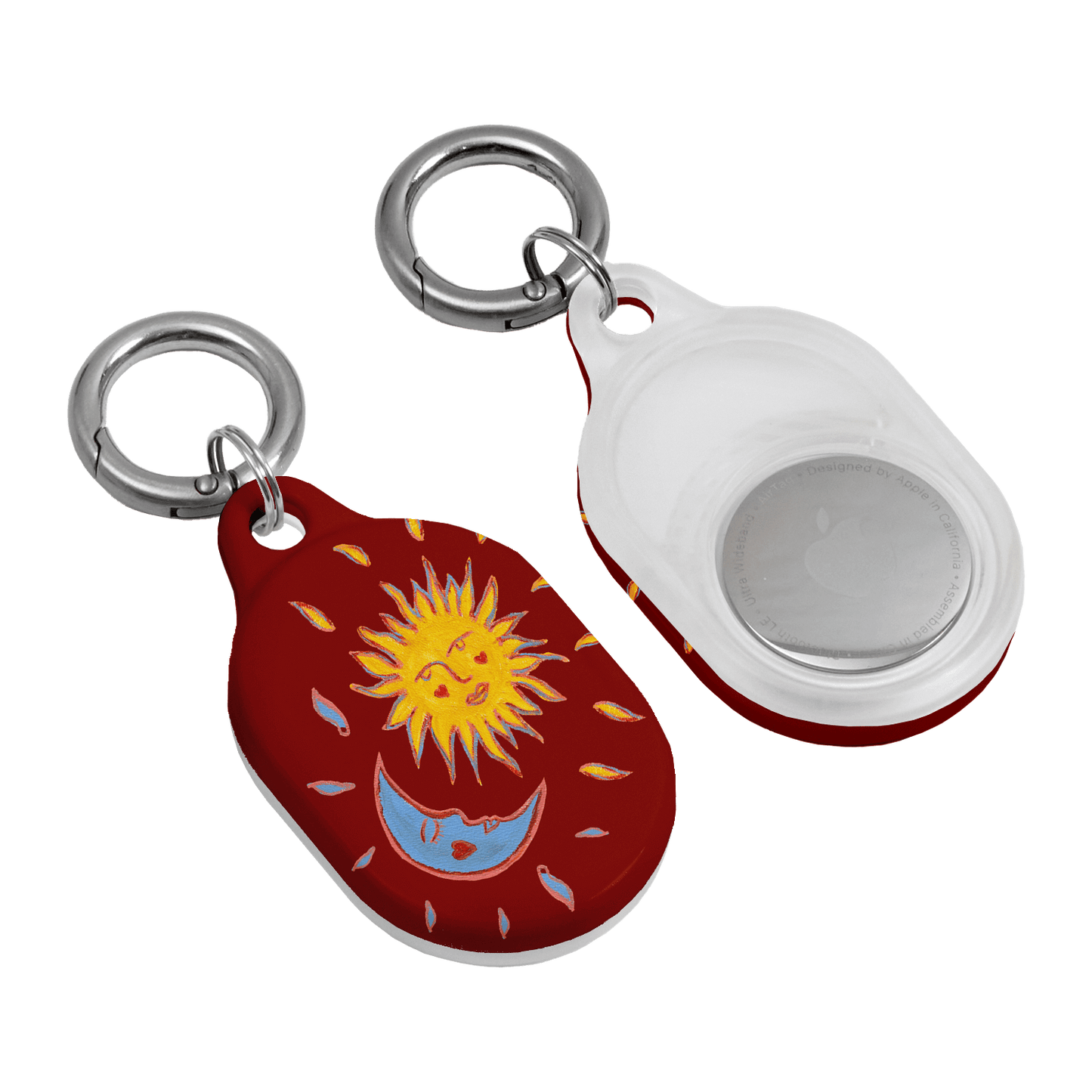 Sun & Moon Red AirTag Case AirTag Case by BG. Studio - The Dairy