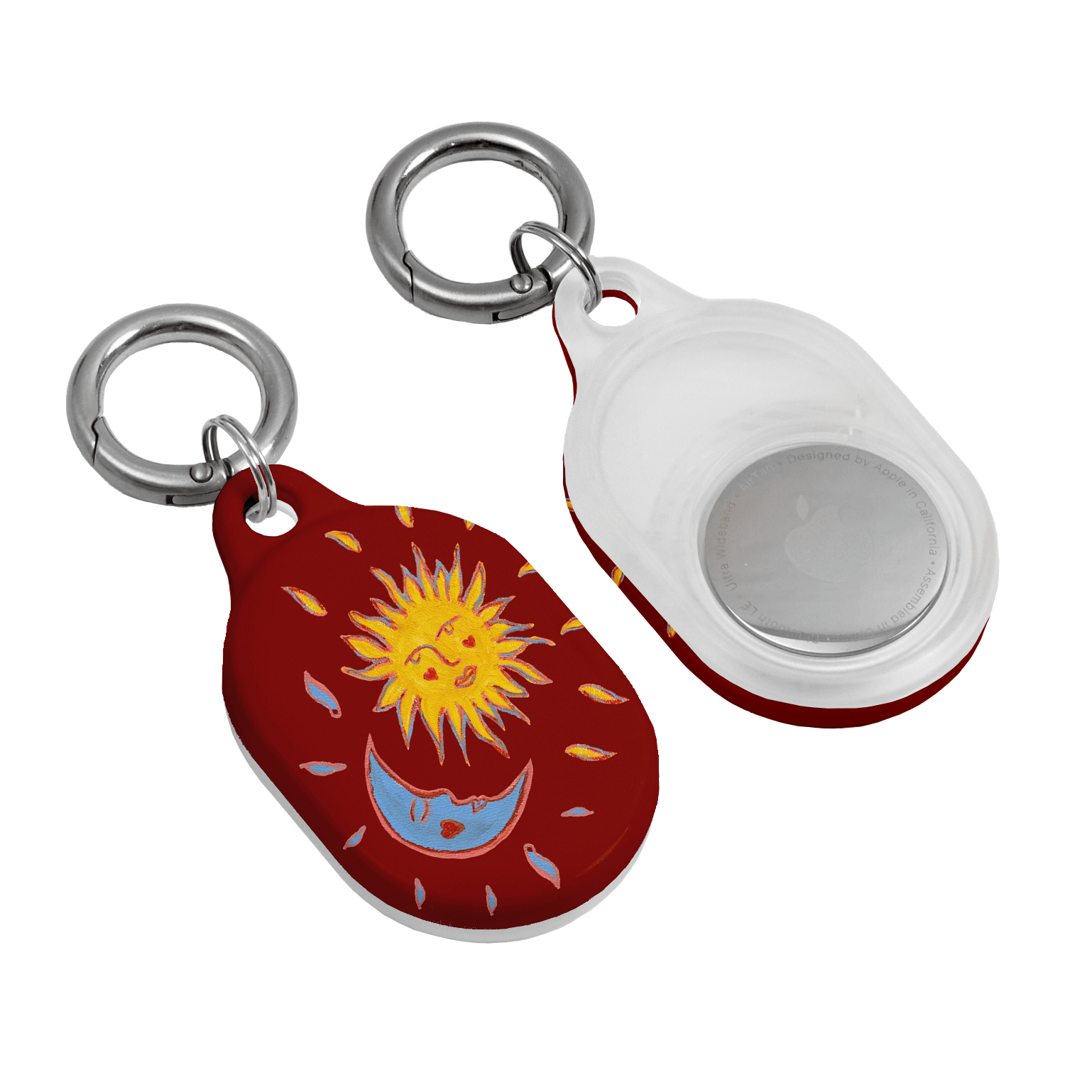 Sun & Moon Red AirTag Case AirTag Case by BG. Studio - The Dairy