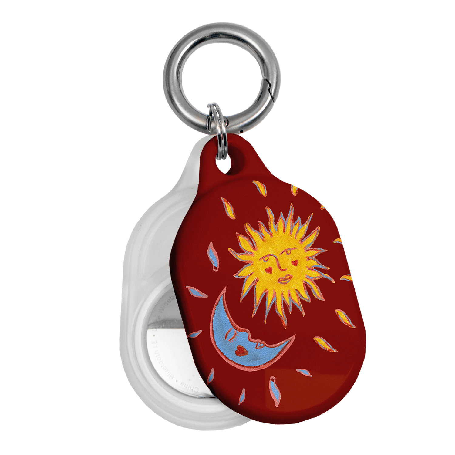 Sun & Moon Red AirTag Case AirTag Case by BG. Studio - The Dairy