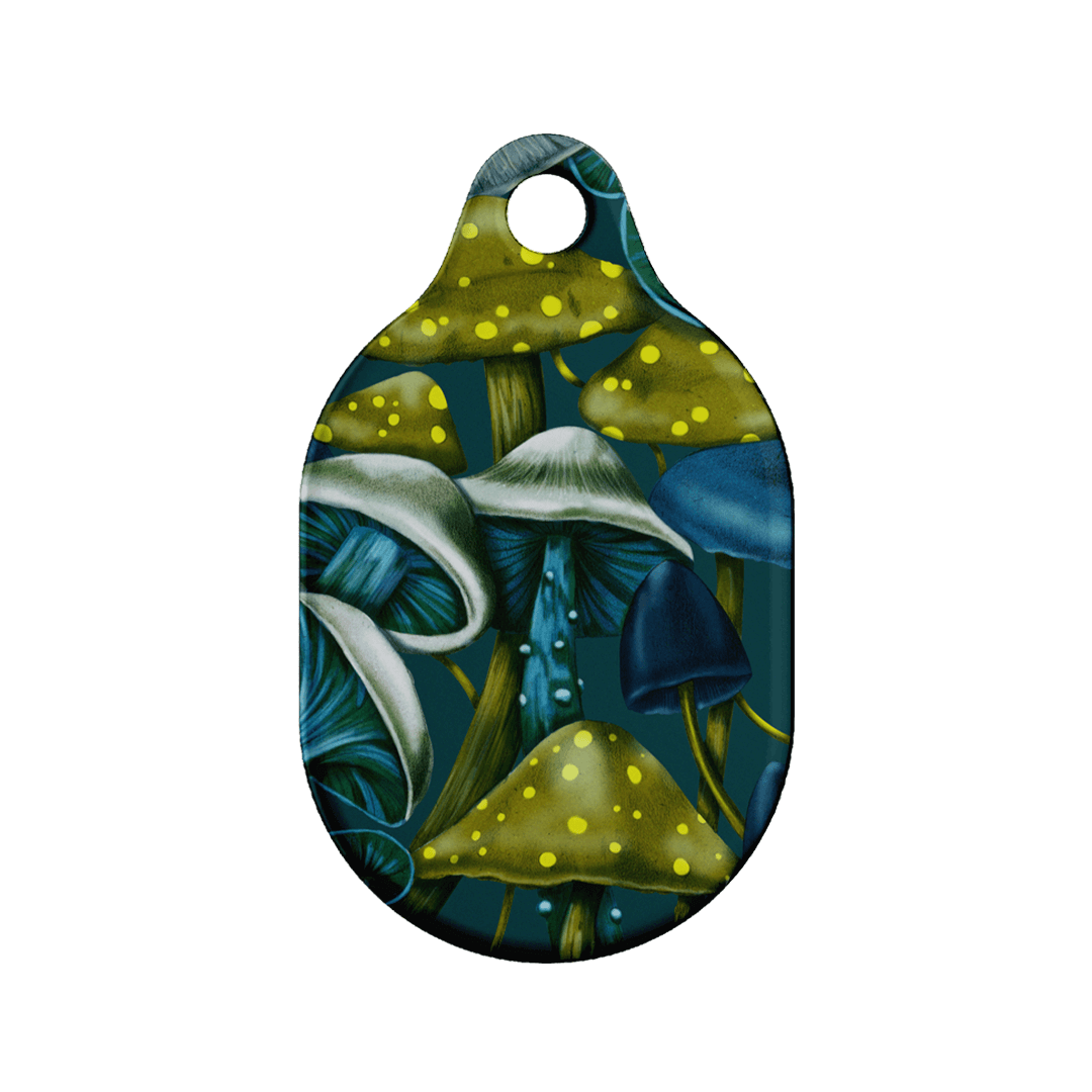 Shrooms Blue AirTag Case AirTag Case by Kelly Thompson - The Dairy