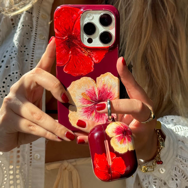 Hibiscus Flower Printed Phone Cases iPhone 16 / Armoured by BG. Studio - The Dairy