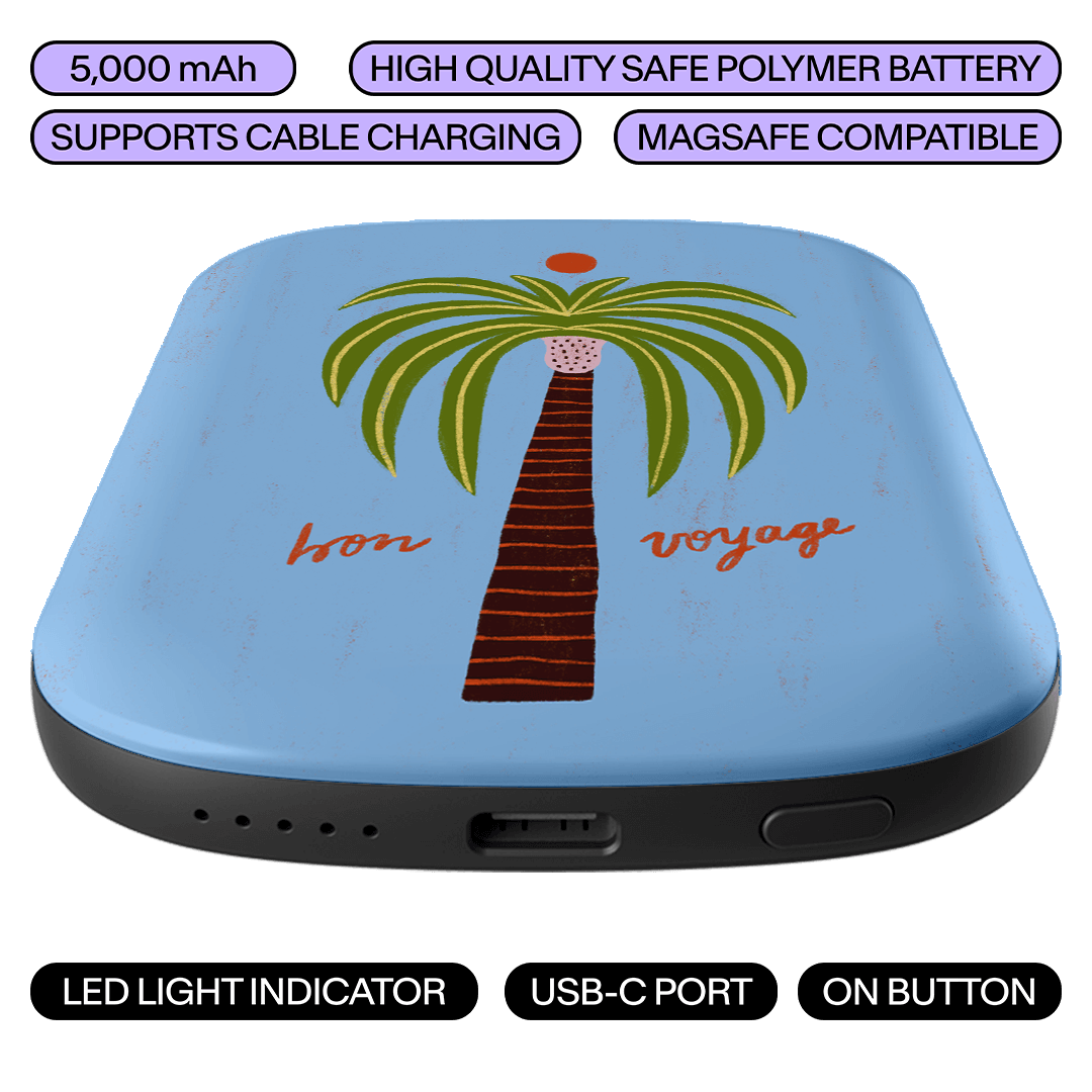 Bon Voyage Blue ChargePod MagSafe Power Bank ChargerPod by Marie Faurrite - The Dairy