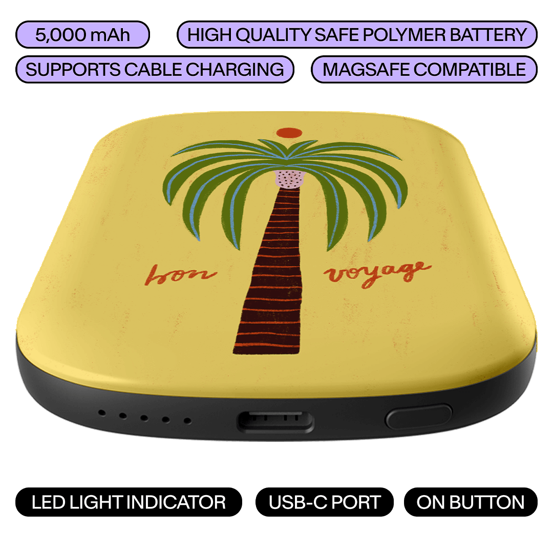 Bon Voyage Yellow ChargePod MagSafe Power Bank ChargerPod by Marie Faurrite - The Dairy