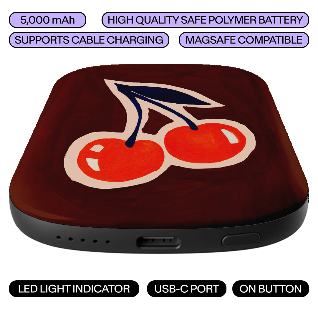 Cherries ChargePod MagSafe Power Bank ChargerPod by Studio Bon - The Dairy