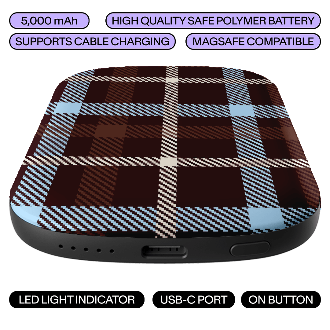 Coco Plaid ChargePod MagSafe Power Bank ChargerPod by The Dairy - The Dairy