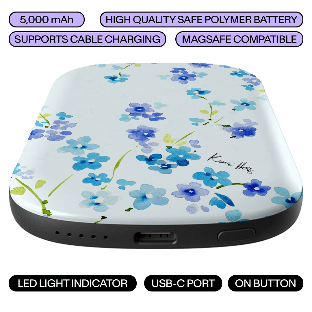 Forget Me Not ChargePod MagSafe Power Bank ChargerPod by Kerrie Hess - The Dairy