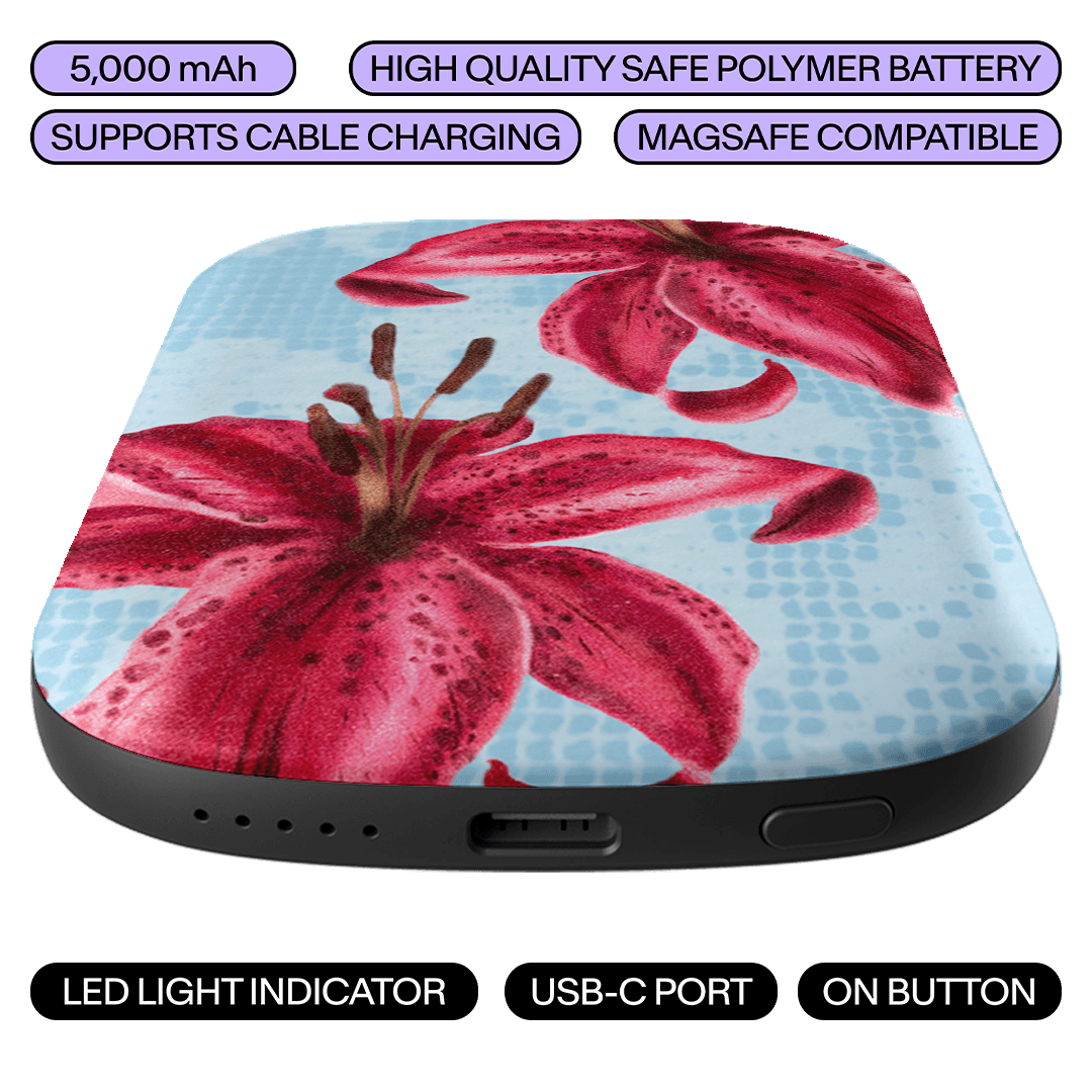 Lillies ChargePod MagSafe Power Bank ChargerPod by Sally Hungerford - The Dairy