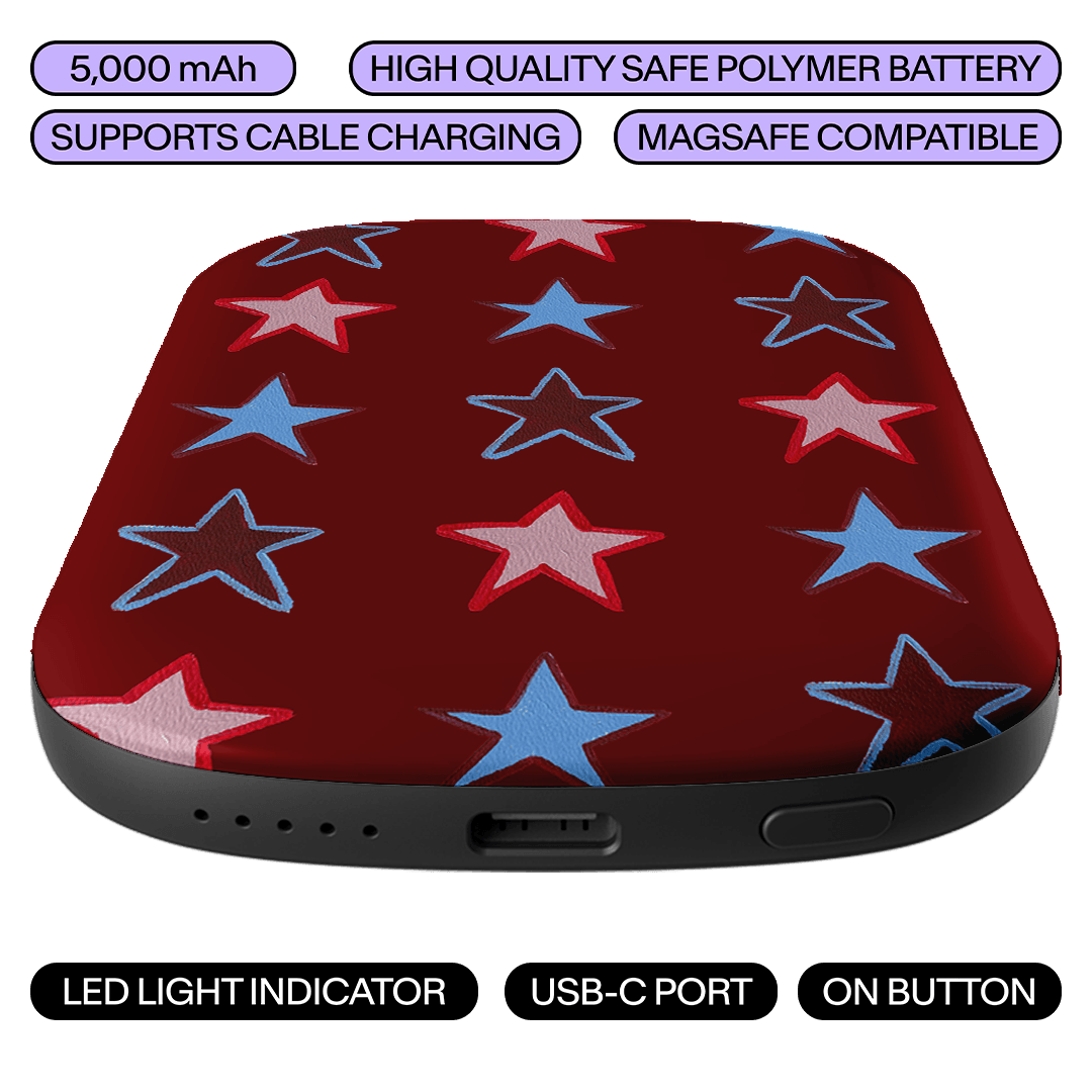 Lucky Stars Rouge - ChargePod MagSafe Power Bank ChargerPod by BG. Studio - The Dairy