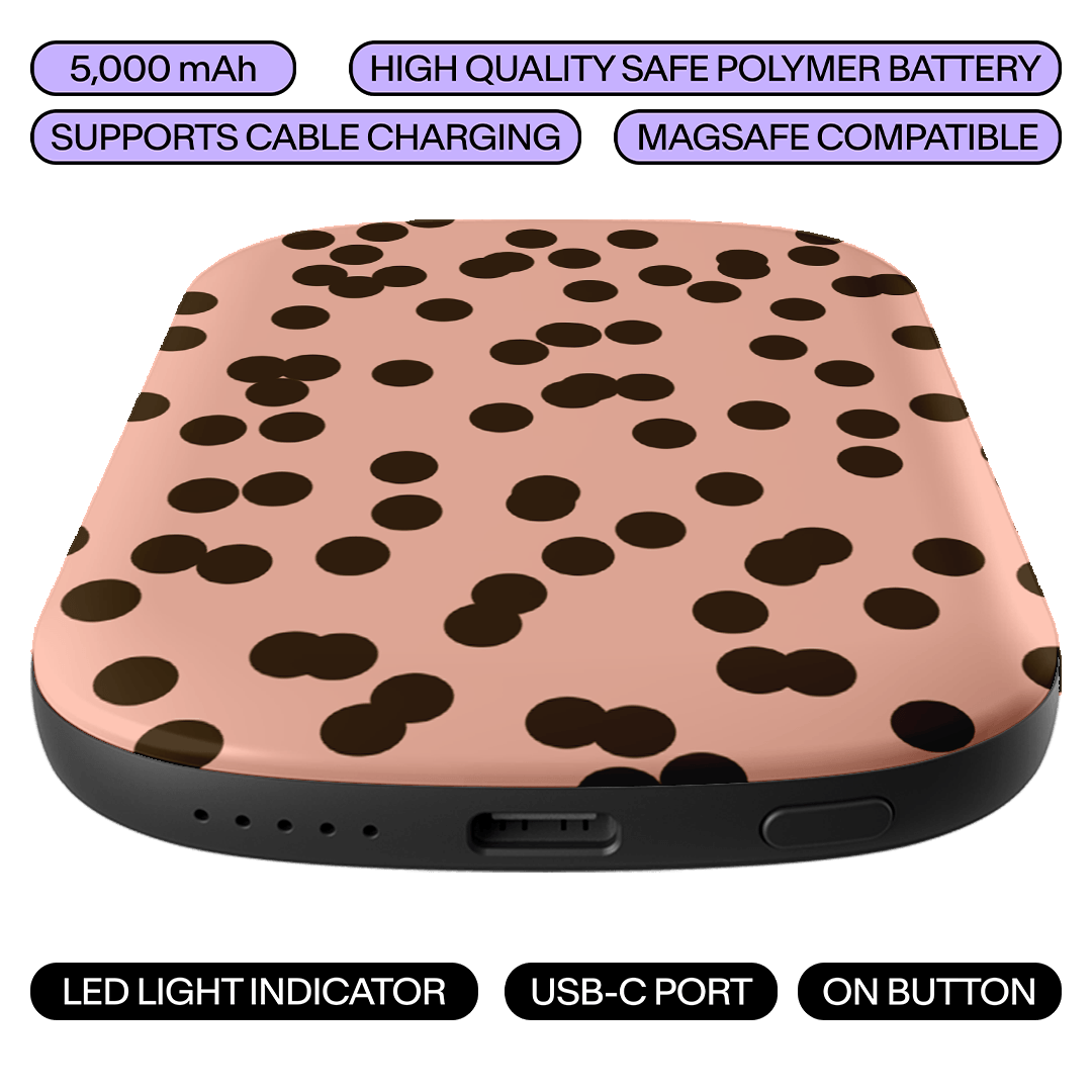 Mini Confetti Pink Chocolate ChargePod MagSafe Power Bank ChargerPod by Veronica Tucker - The Dairy