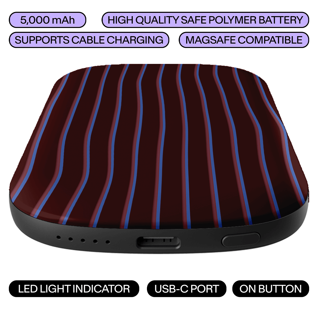 Panama Burgundy ChargePod MagSafe Power Bank ChargerPod by Apero - The Dairy