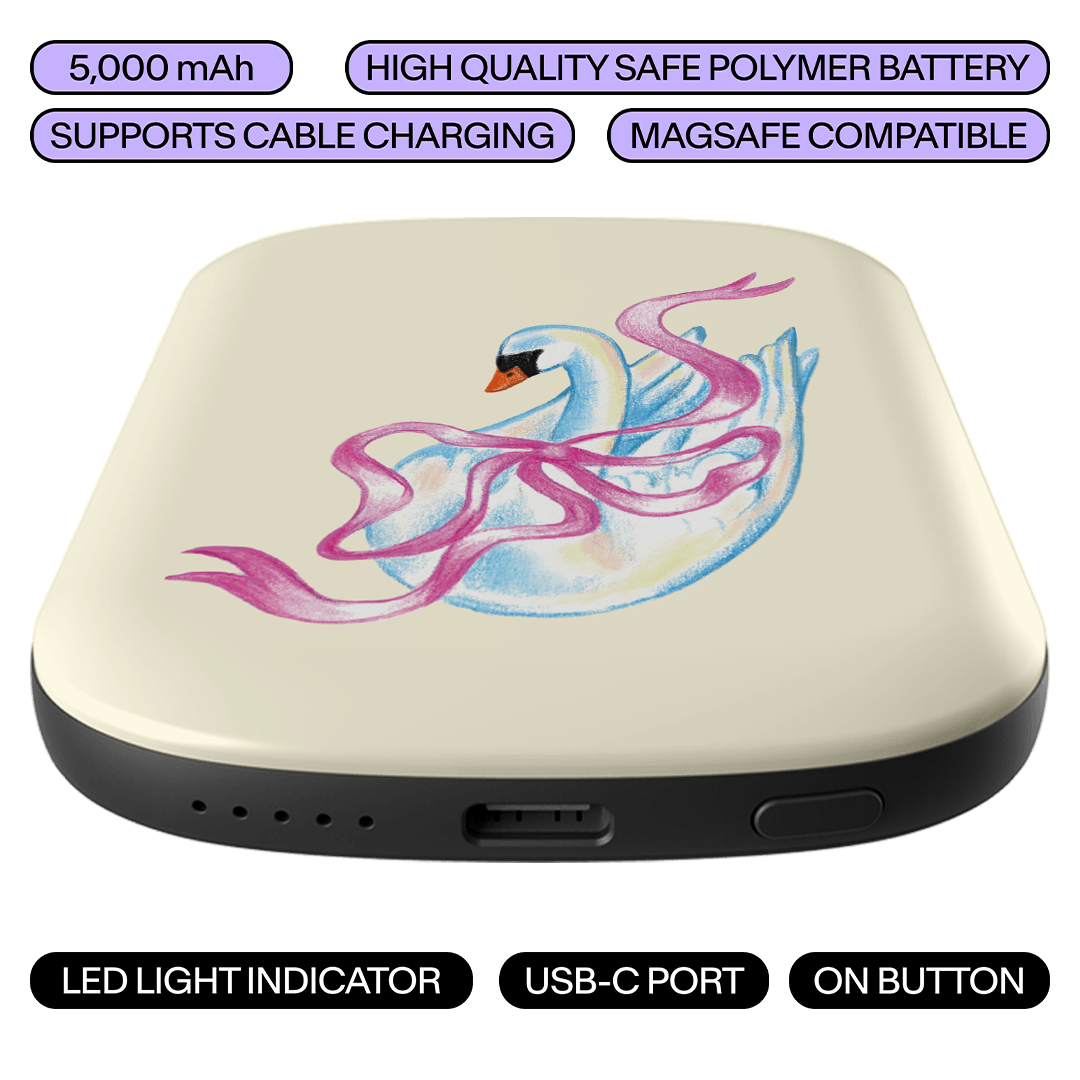 Satin Swan Chargepod MagSafe Power Bank ChargerPod by Femke Studio - The Dairy