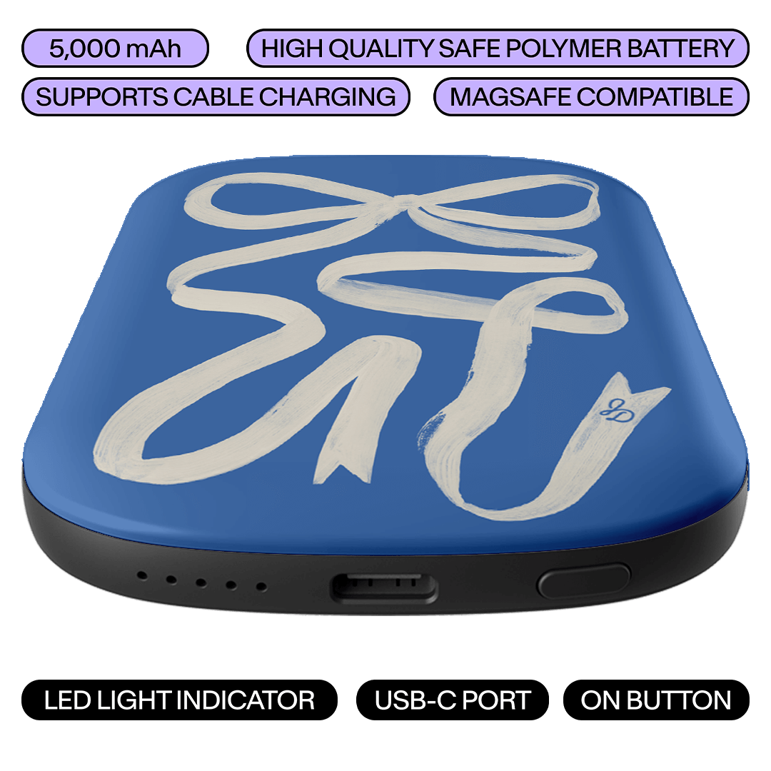 Something Blue Ribbon ChargePod MagSafe Power Bank ChargerPod by Jasmine Dowling - The Dairy