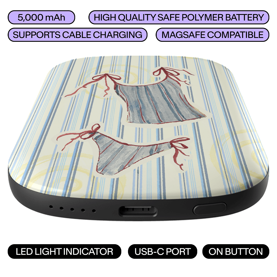 Stripe Tankini ChargePod MagSafe Power Bank ChargerPod by Kayla Carr - The Dairy