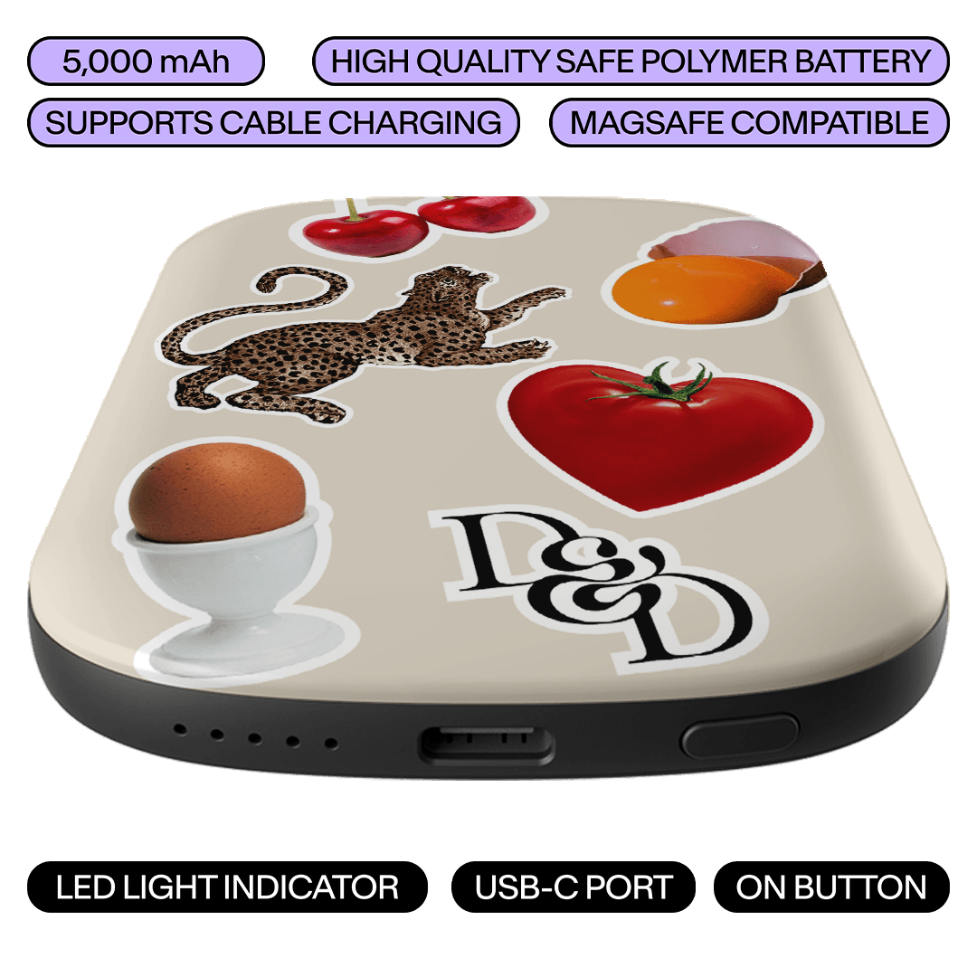 Sunday Sticker Cream ChargePod MagSafe Power Bank ChargerPod by Desmond & Dempsey - The Dairy