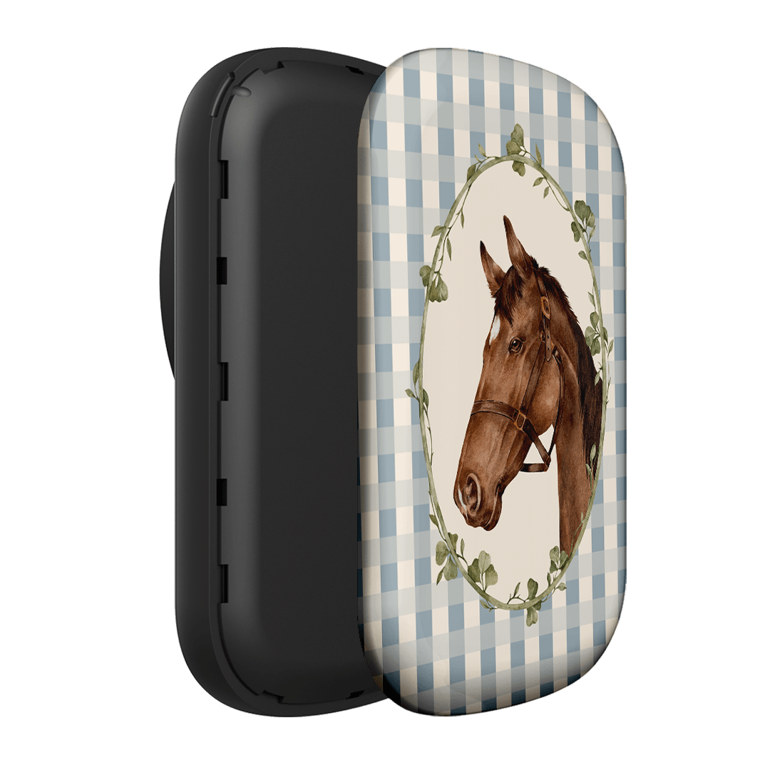 Gingham Horse ChargePod MagSafe Power Bank ChargerPod by Kasiags Art - The Dairy