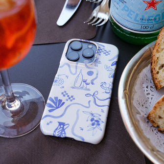 Mediterranean Wave Printed Phone Cases iPhone 16 / Armoured by Charlie Taylor - The Dairy