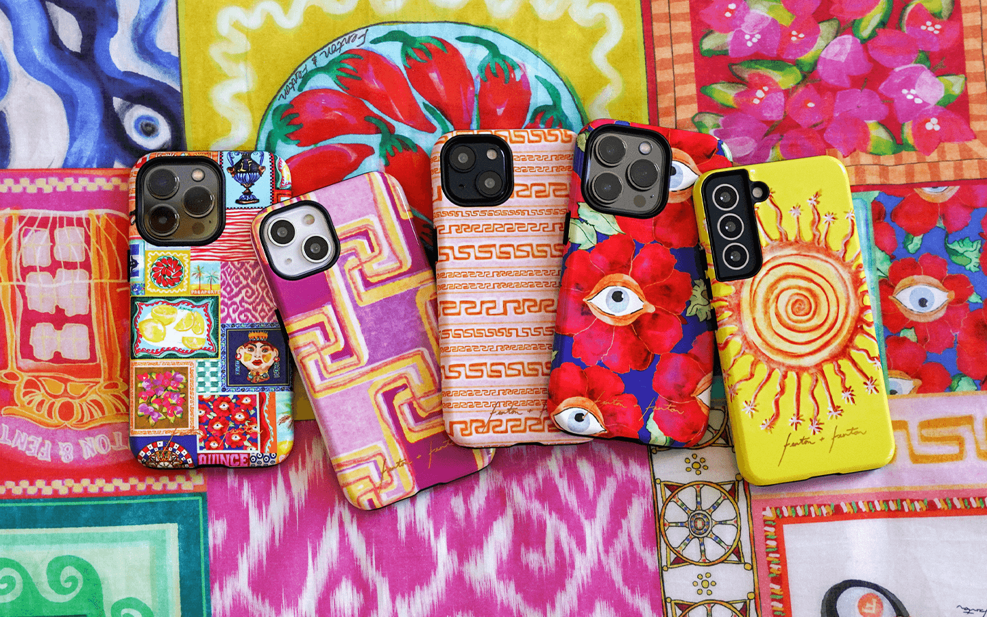 The Dairy x Fenton & Fenton Colourful Pattern & Protective Phone Cases