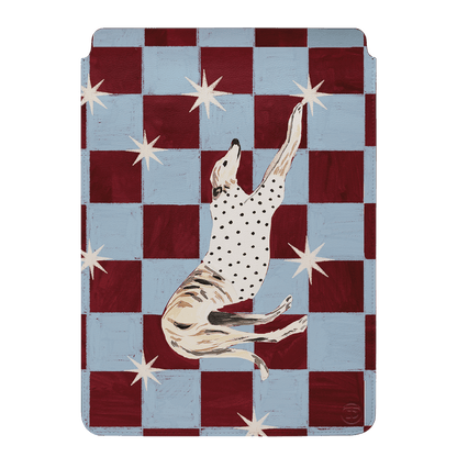 Check Greyhound Laptop & iPad Sleeve Laptop & Tablet Sleeve Small by Lisa Hu - The Dairy