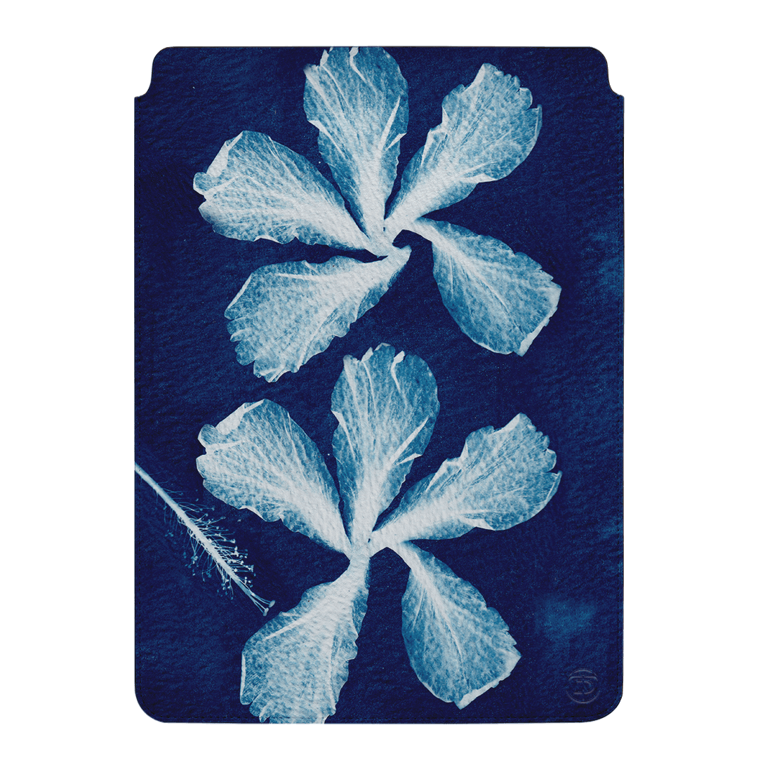 Hibiscus Cyanotype Laptop & iPad Sleeve Laptop & Tablet Sleeve by Sally Hungerford - The Dairy