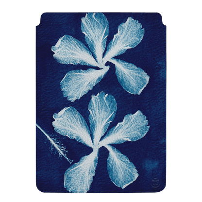 Hibiscus Cyanotype Laptop & iPad Sleeve Laptop & Tablet Sleeve by Sally Hungerford - The Dairy