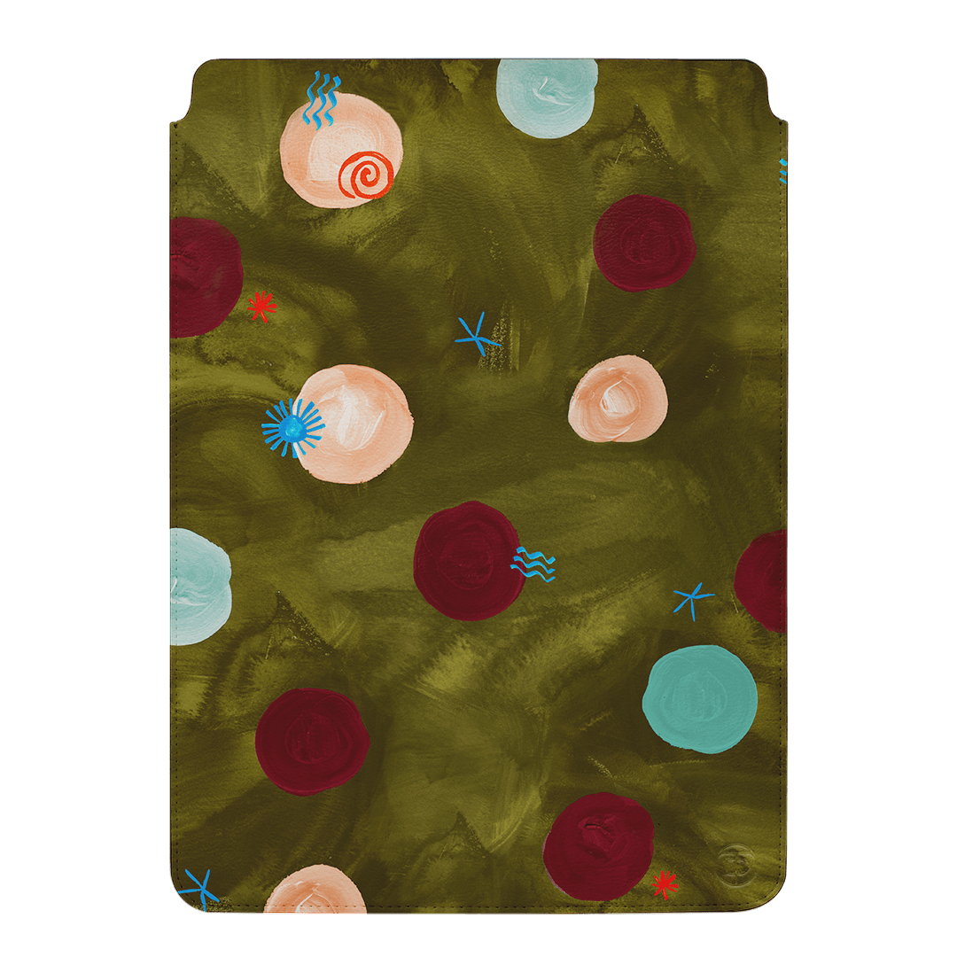 Olive Spot Laptop & iPad Sleeve Laptop & Tablet Sleeve Small by Charlie Taylor - The Dairy