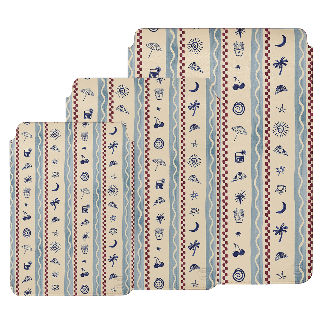 Summer Snacks Blue Laptop & iPad Sleeve Laptop & Tablet Sleeve by Charlie Taylor - The Dairy